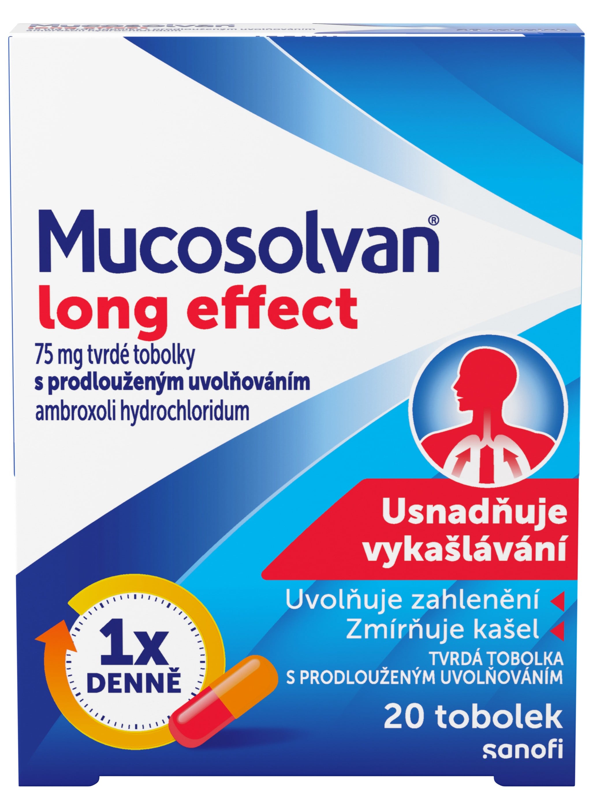 MUCOSOLVAN LONG EFFECT 75MG Tvrdá tobolka s prodlouženým uvolňováním 20