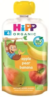 HiPP HiPPiS BIO 100% ovoce Jablko-Hruška-Banán