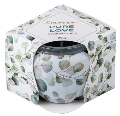 Emocio Pure Love, vonná svíčka, sklo dekor (70 x 62 mm)