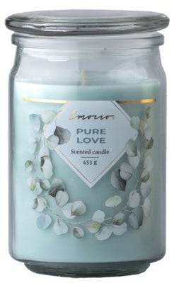Emocio Pure Love vonná svíčka, sklo (93 x 142 mm) se skleněným víčkem