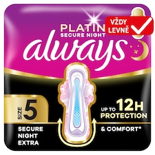 Always Platinum Hygienické Vložky Secure Night Extra (Velikost 5) 16 Ks