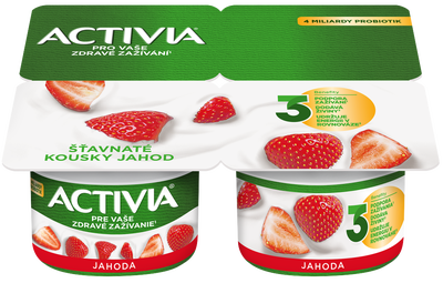 Activia Probiotický jogurt jahoda 4x120g