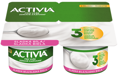 Activia Probiotický jogurt bílý slazený 4x120g