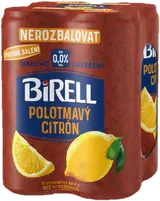 Birell 0.0 Polotmavý citron nealkoholické pivo 4×0,33 l plech