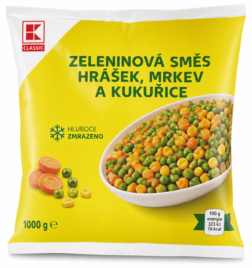Zeleninová směs hrášek, mrkev a kukuřice