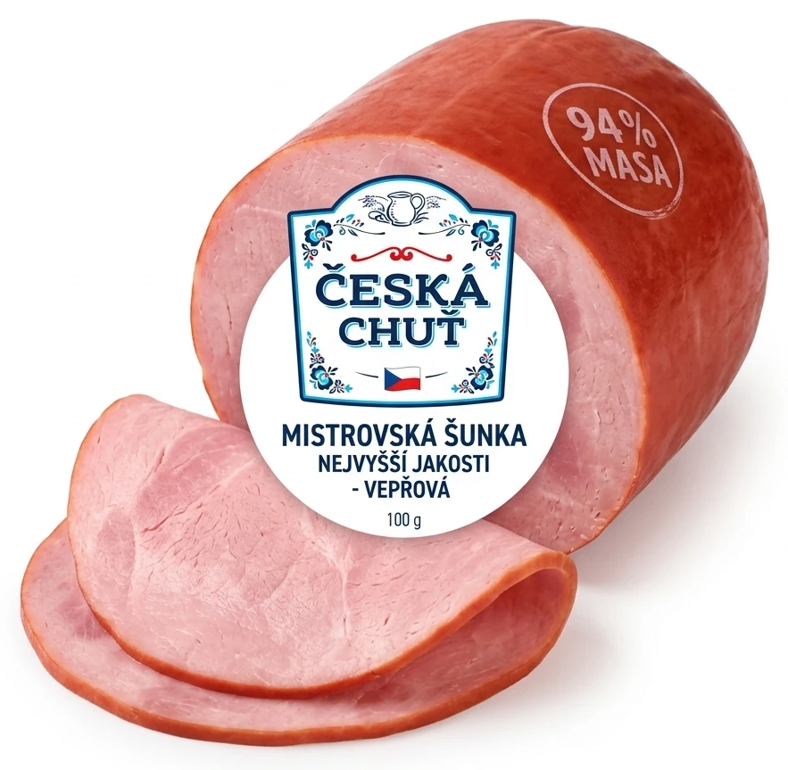 Česká chuť Mistrovská šunka nejvyšší jakosti - vepřová