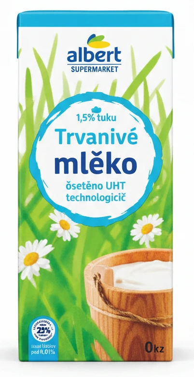 Albert Trvanlivé mléko 1,5%
