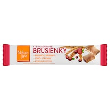 Nature Line Celozrnné sušenky plněné s brusinkovou náplní 65g