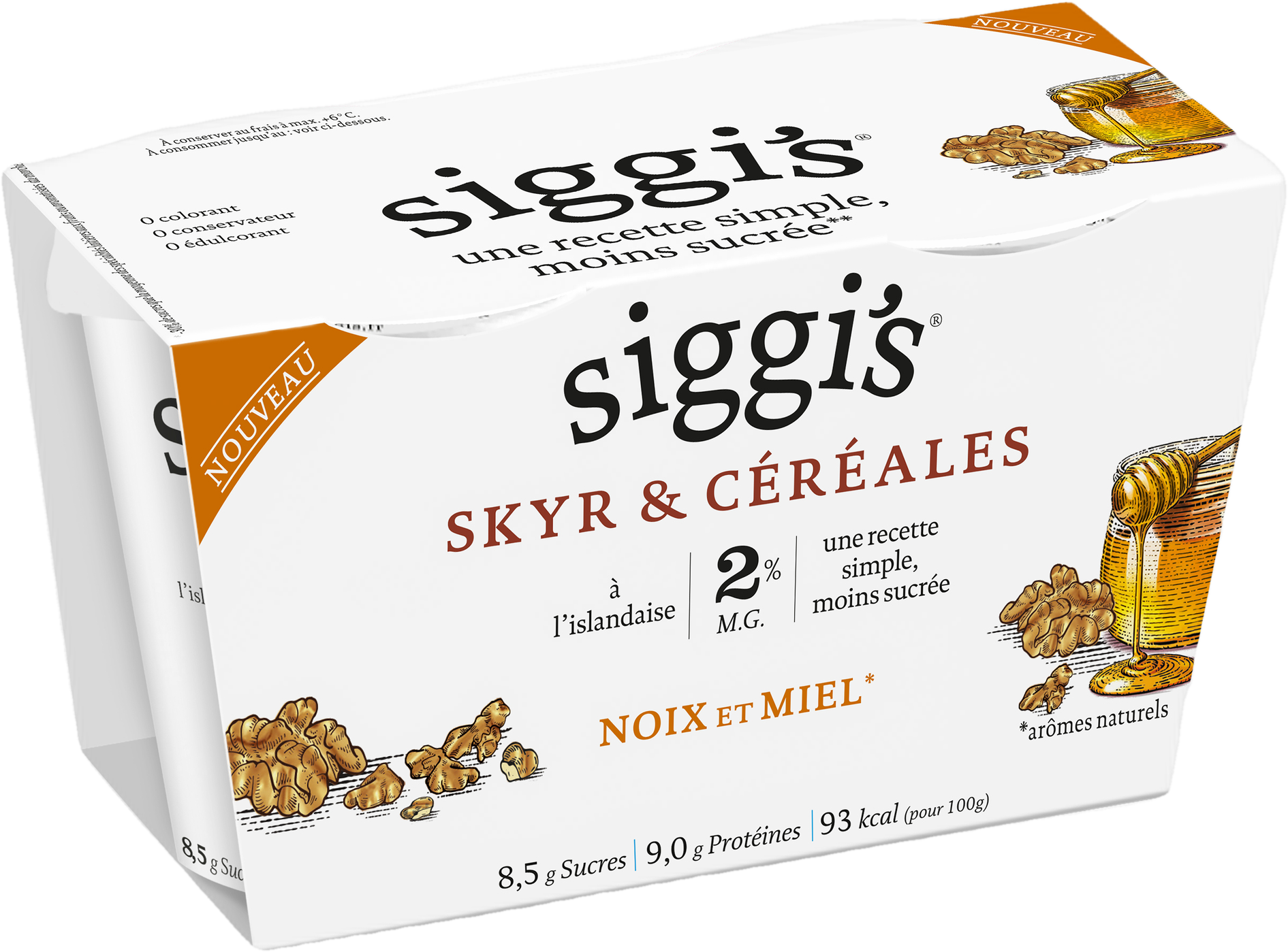 Siggi's Skyr 2% med & ořechy 2×140 g