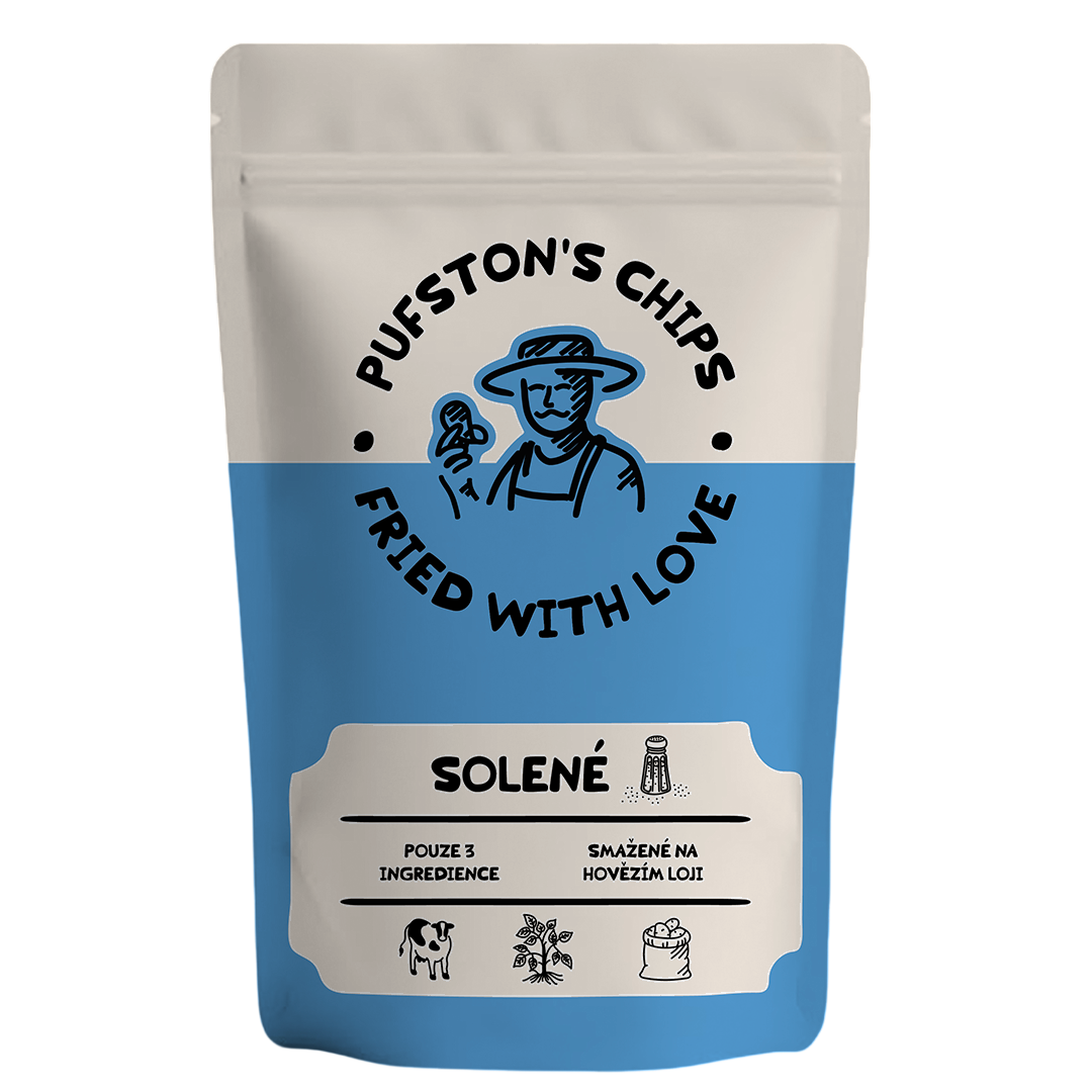 Pufston's Chipsy na hovězím loji solené