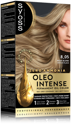 Syoss Oleo Intense Permanentní barva na vlasy 8-05 Béžově plavá