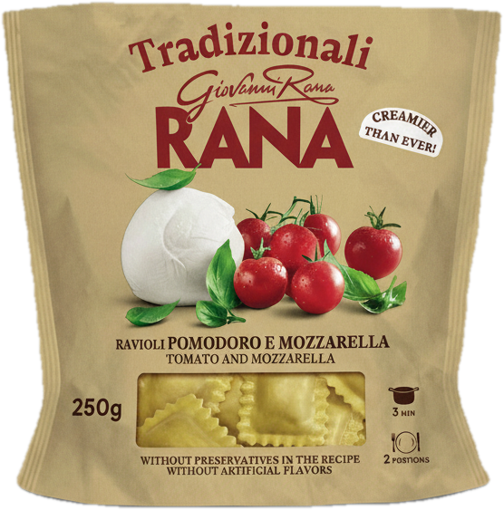 Rana Ravioli s rajčaty a mozzarellou