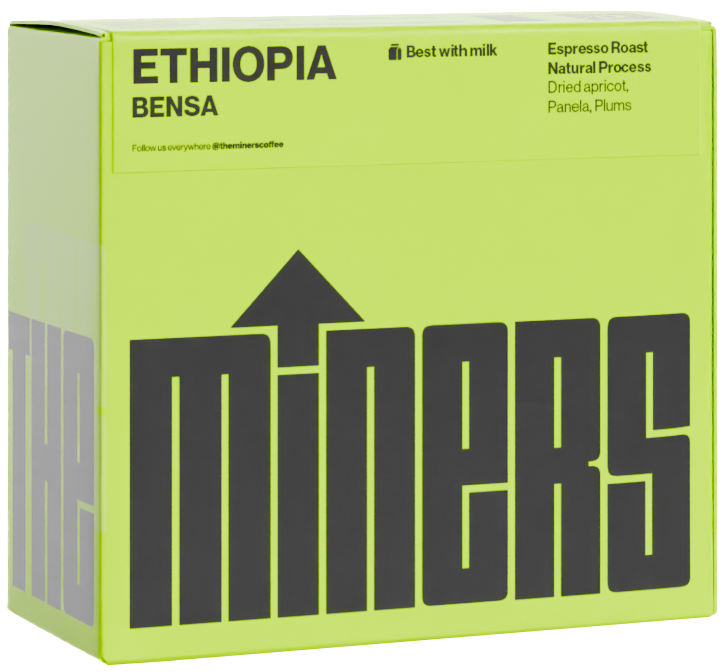 The Miners Etiopie Bensa Espresso zrnková káva
