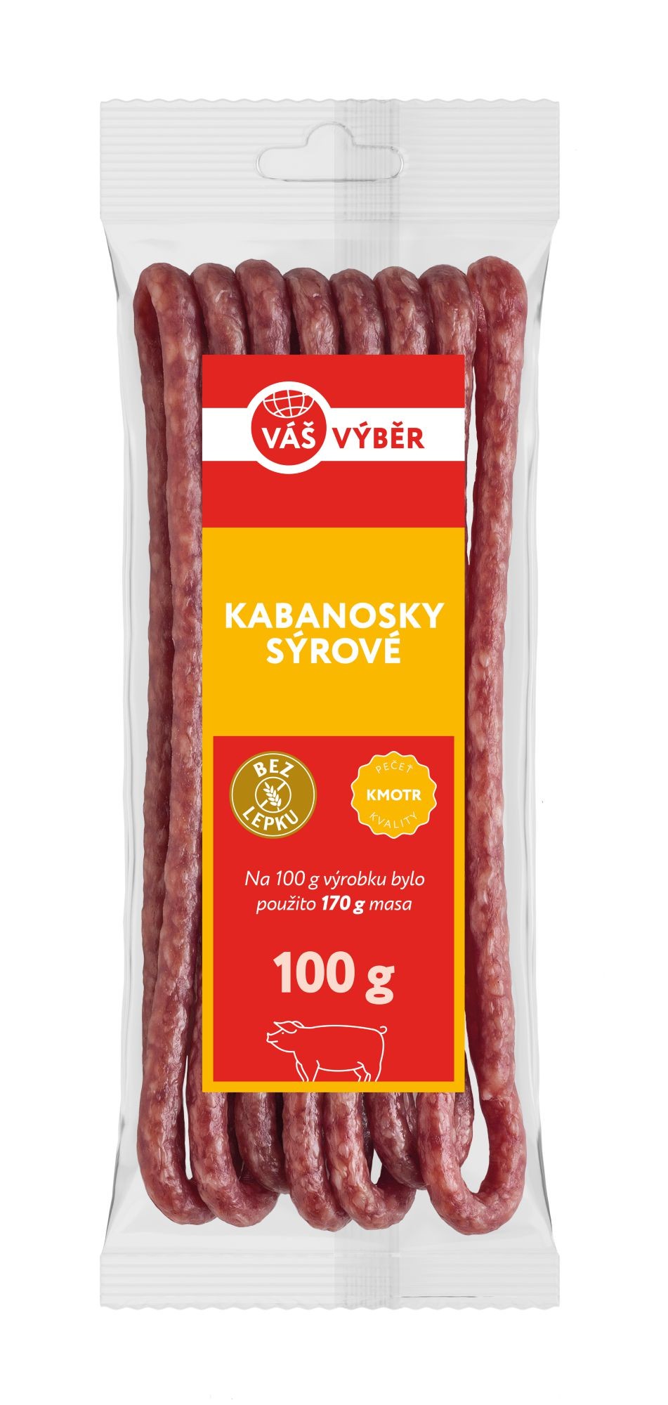 Váš Výběr Kabanosky sýrové 100g