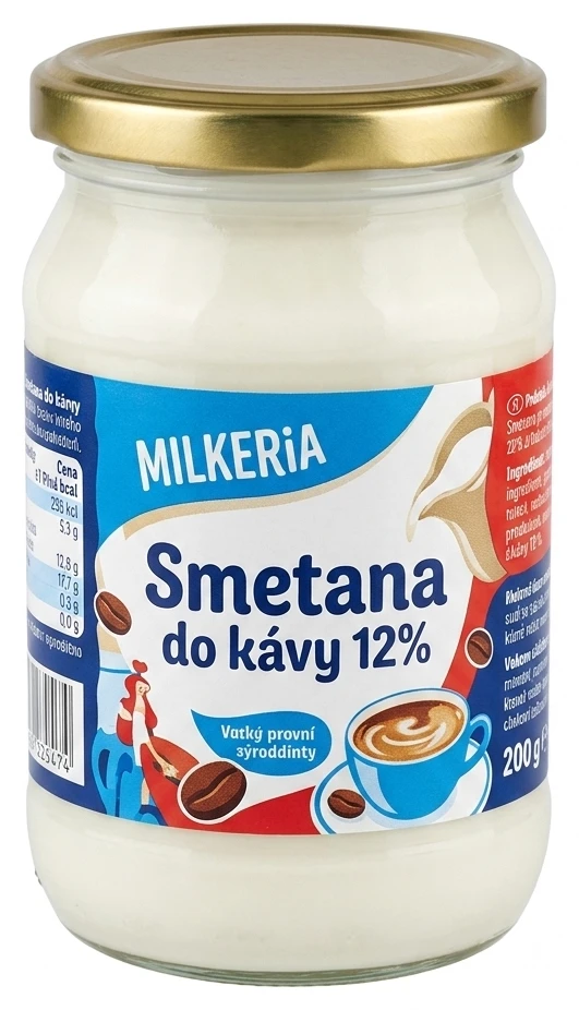 Smetana do kávy 12% Milkeria