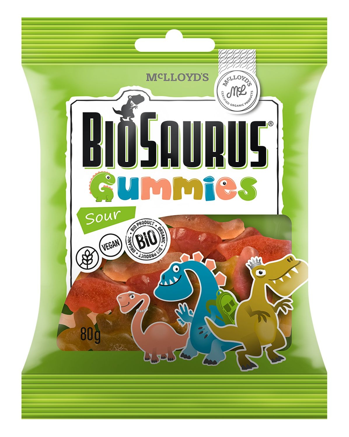 BIO Gummies Biosaurus SOUR 80g (kyselé)