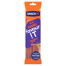 Snack !t Klobásky z kuřecího a vepřového masa 85g
