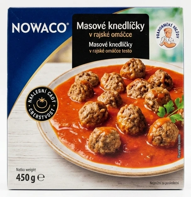 Masové knedlíčky v rajské omáčce Nowaco