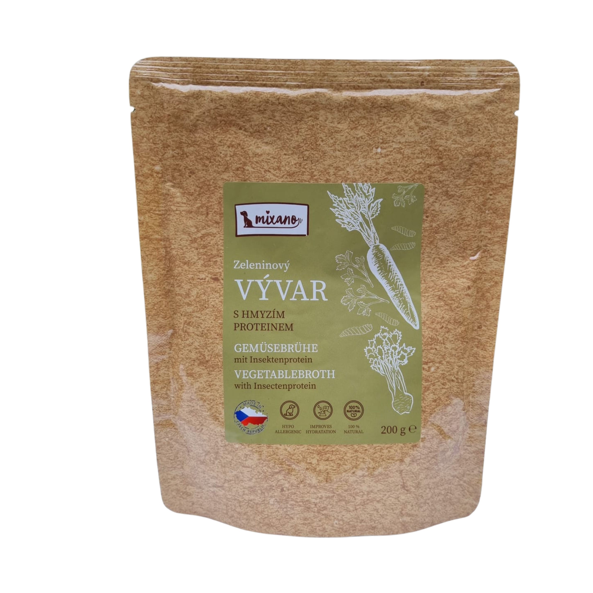 Mixáno vývar zelenina+hmyzí protein 200g