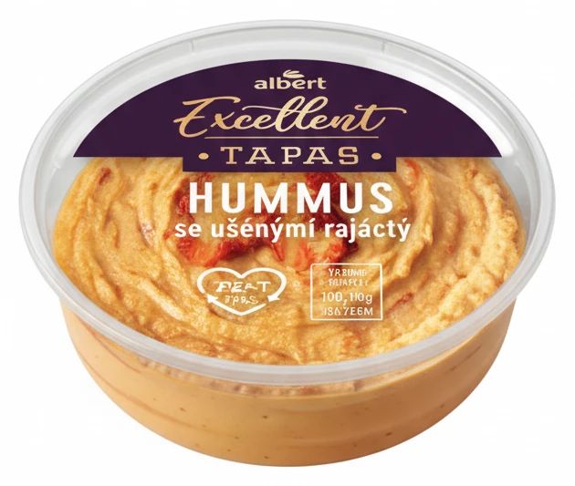 Hummus se sušenými rajčaty