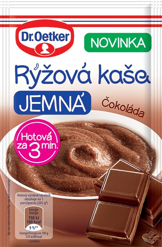 Dr. Oetker Rýžová kaše JEMNÁ Čokoláda RAC MB 52g
