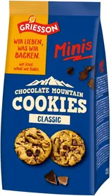 Griesson Cookies Mini Classic sušenky s hořkou a mléčnou čokoládou