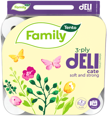 Tento Delicate Toaletní papír 3vrstvý, 32 rolí