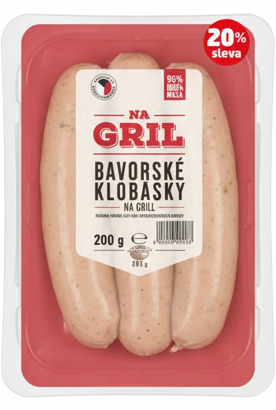 Bavorské klobásky na gril