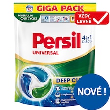 Persil Discs 4in1 Deep Clean Universal předdávkovaný prací prostředek 70 praní 70 x 16,5g (1155g)