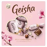 Fazer Geisha Mléčné čokoládové bonbony s náplní z lískových oříšků a nugátu 42g