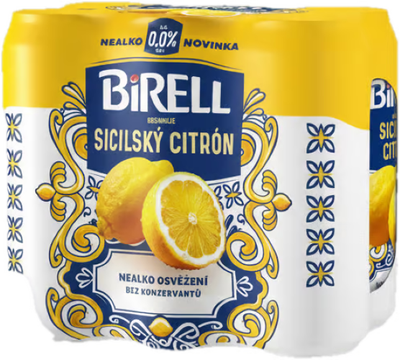 Birell 0.0 Sicilský citrón nealko pivo 6x500ml plech