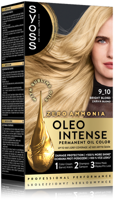 Syoss Oleo Intense Permanentní barva na vlasy 9-10 Zářivě plavá