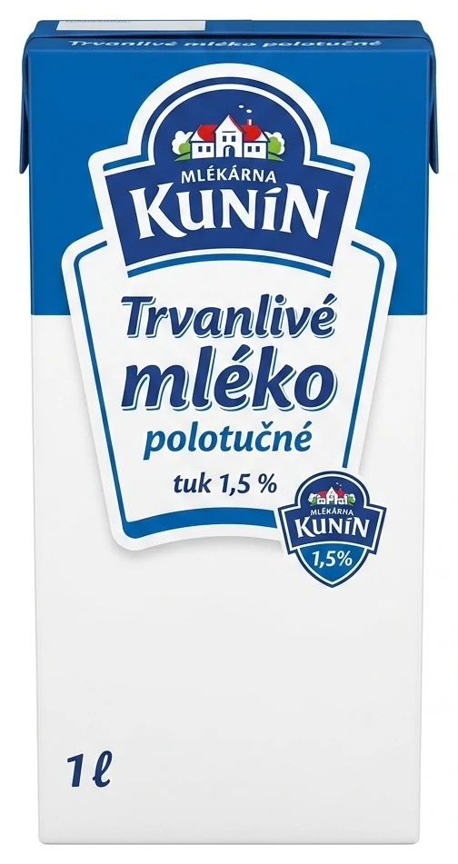 Kunín Trvanlivé mléko polotučné
