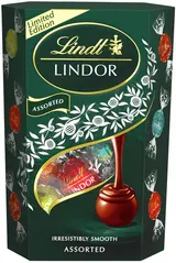 Lindt Bonboniéra LINDOR čokoládové pralinky limitovaná edice tmavě zelený mix příchutí