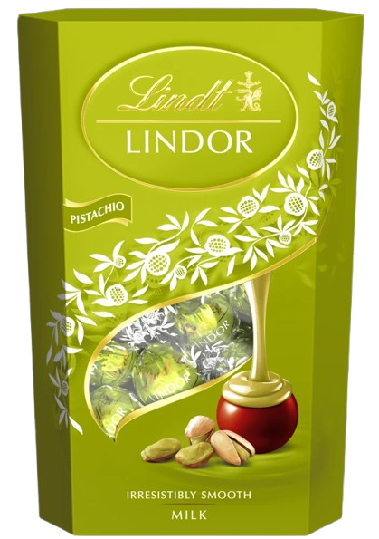 Lindt Bonboniéra LINDOR Maxibalení čokoládových pralinek s příchutí pistácie