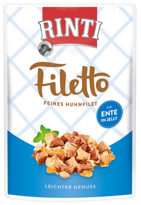 Rinti Filetto Adult kuře a kachna v želé, kapsička pro psy