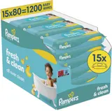 Pampers Fresh Clean dětské čisticí ubrousky 15×80 ks