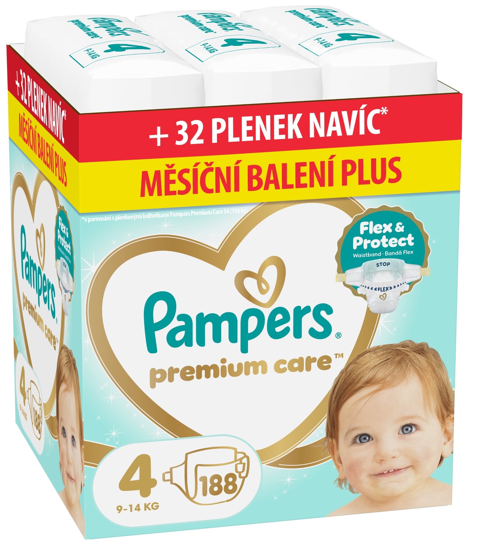 Pampers Premium Care jednorázové plenky 4 (9–14 kg)