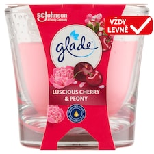 Glade Luscious Cherry & Peony parfémovaná svíčka 112g