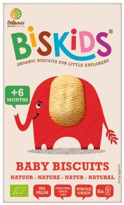 Belkorn BISkids BIO Dětské celozrnné sušenky Natural 6m+