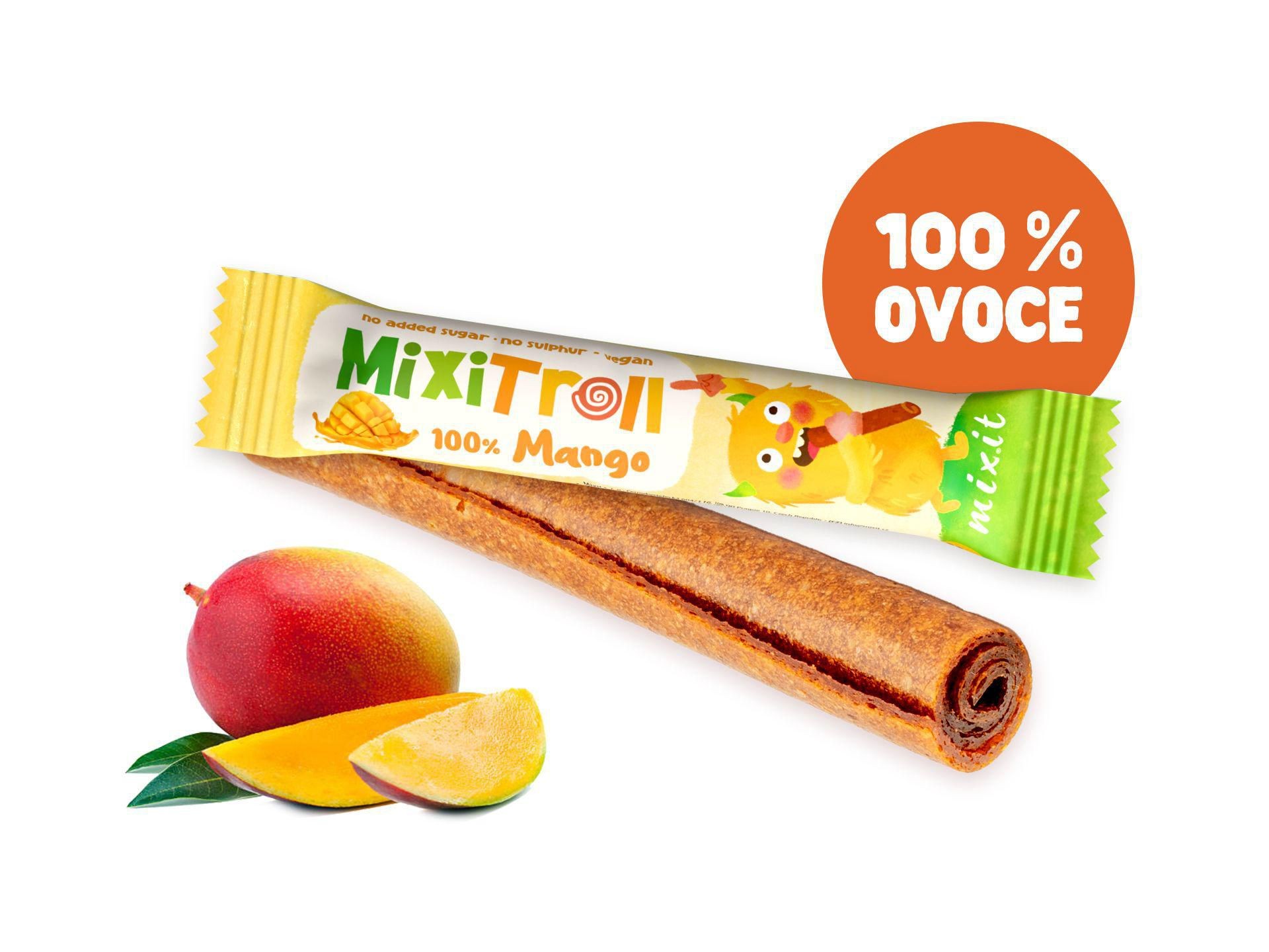 Mixit Ovocná rolka MixiTroll - 100 % Mango 20g
