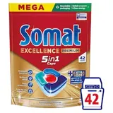 Somat Excellence Premium 5in1 Caps kapsle do automatické myčky na nádobí 42 ks 819g