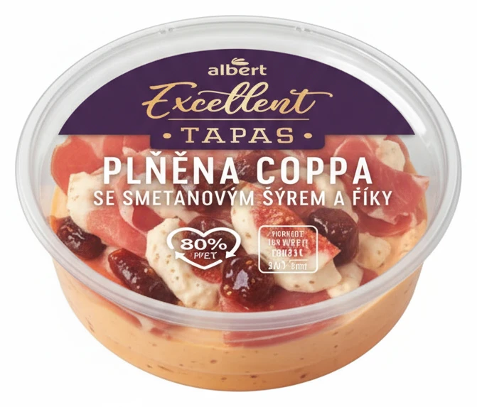 Plněná coppa se smetanovým sýrem a fíky