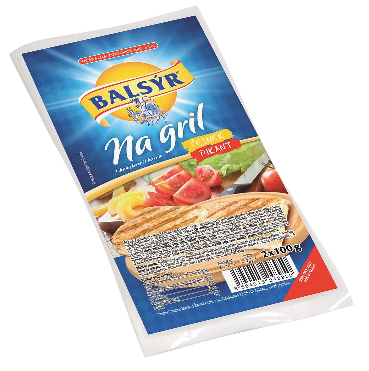 Balsýr Na gril česnek a pikant 2x100g