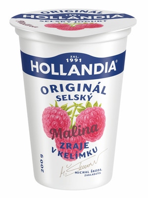 Hollandia Jogurt selský, jogurt a malina