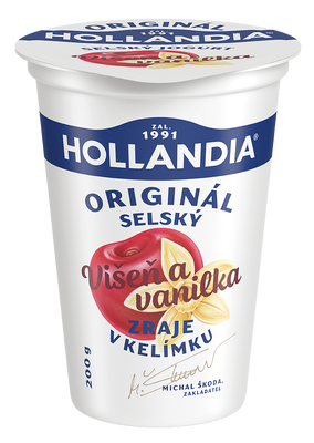 Hollandia Jogurt selský, višeň a vanilkou