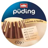 Müller Pudink s čokoládovou příchutí a s vanilkovou příchutí 450g