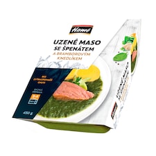 Hamé Uzené maso se špenátem a bramborovým knedlíkem 450g