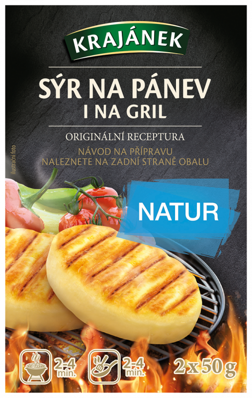 Krajánek Sýr na pánev i na gril natur (2×50 g)