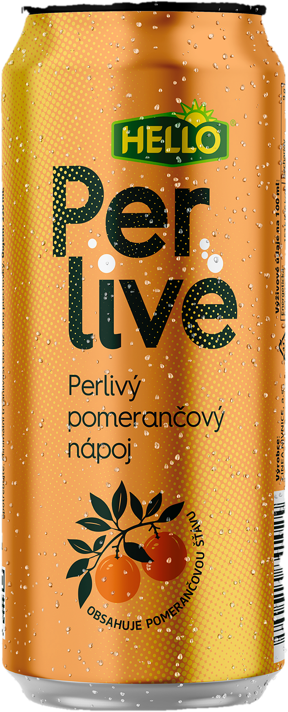 Hello Perlivé pomeranč plech